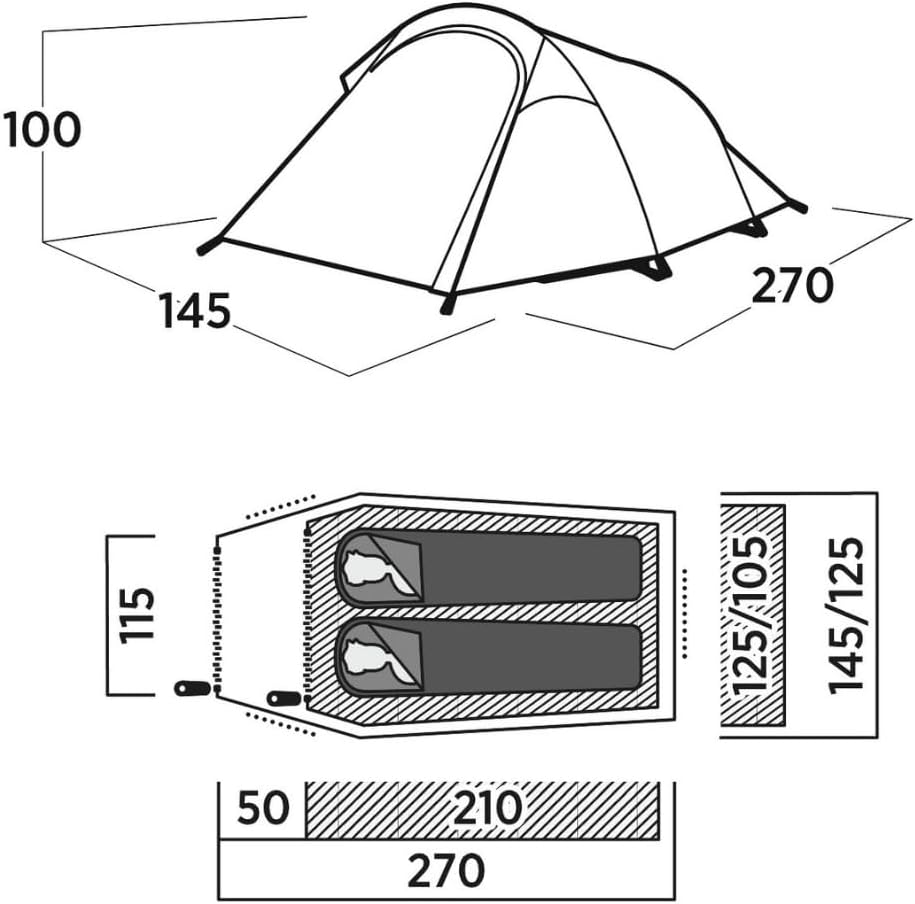 EasyCamp Reindal 2 Blackroom 2 Kişilik Çadır