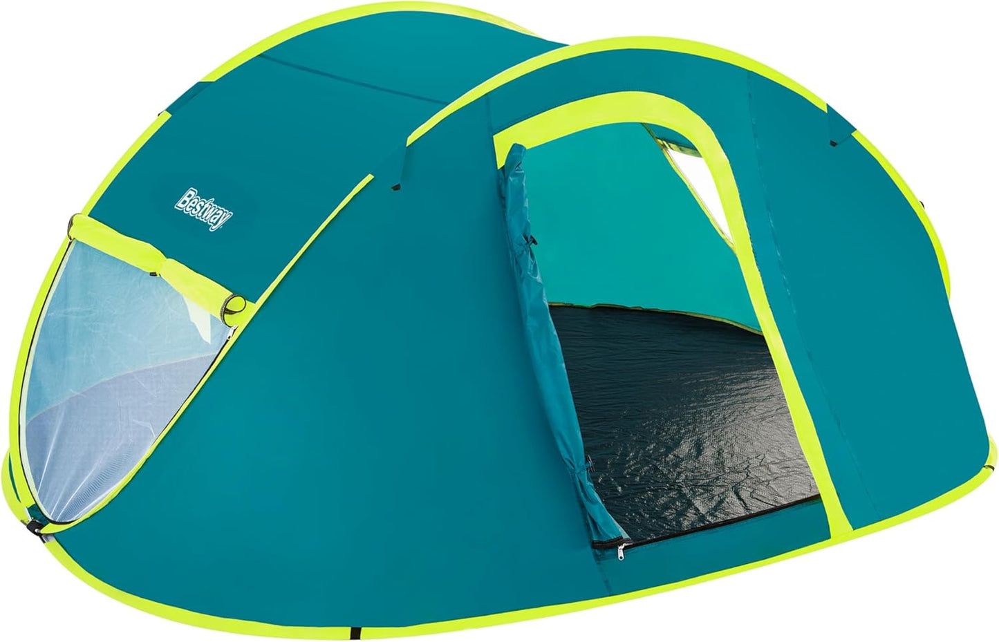 Bestway Premium Kamp Seti: 4 Kişilik Çadır + Kendinden Pompalı & Yastıklı Queen Şişme Yatak