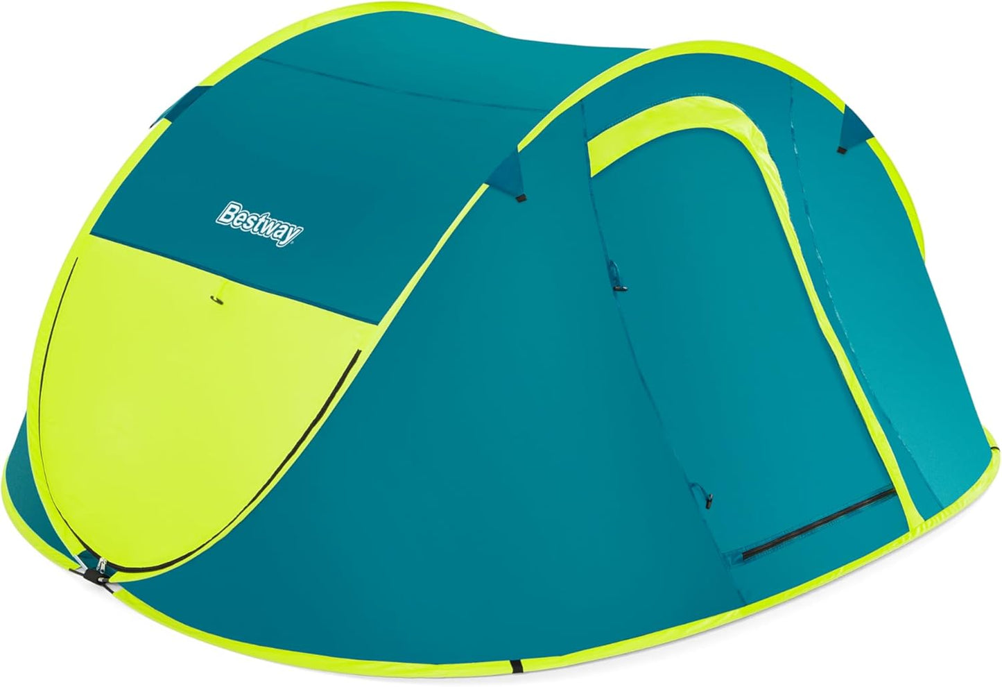 Bestway Premium Kamp Seti: 4 Kişilik Çadır + Kendinden Pompalı & Yastıklı Queen Şişme Yatak