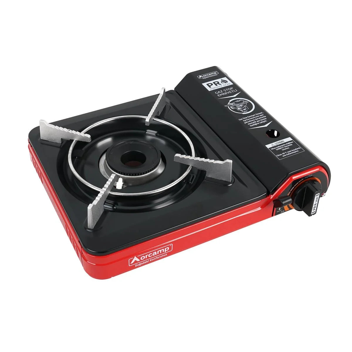Orcamp Tekli Mini Portatif Ocak Kırmızı